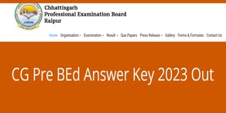 CG Pre BEd Answer Key 2023 Out @vyapam.cgstate.gov.in; Check Details Here